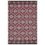 Tapis oriental rouge en laine tissé à plat à la main 4 pi 10 po x 7 pi 10 po Oriental