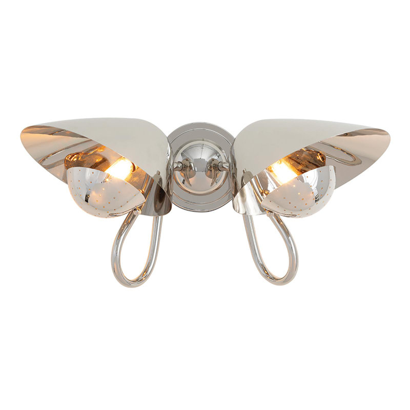 Keaton Sconce Double, Polished Nickel
