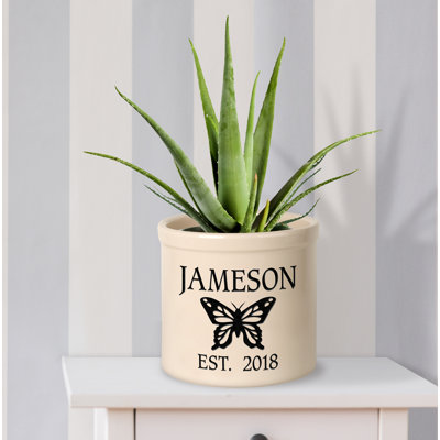 Woodlake Personalized Butterfly Ceramic Pot Planter