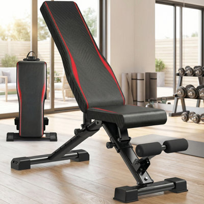 Banc de musculation ultra-stable - capacité de 900 lb avec technologie révolutionnaire sans oscillation et presse à épaules à 90 °