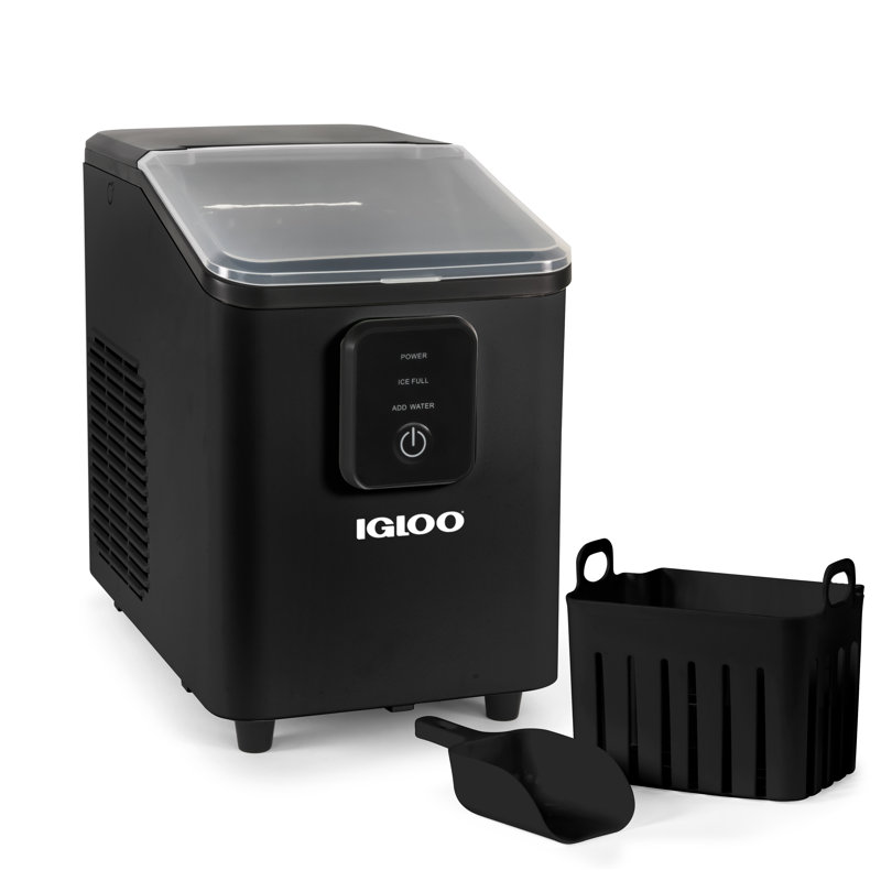 Igloo 26lb Self Cleaning Ice Maker Aqua, Black