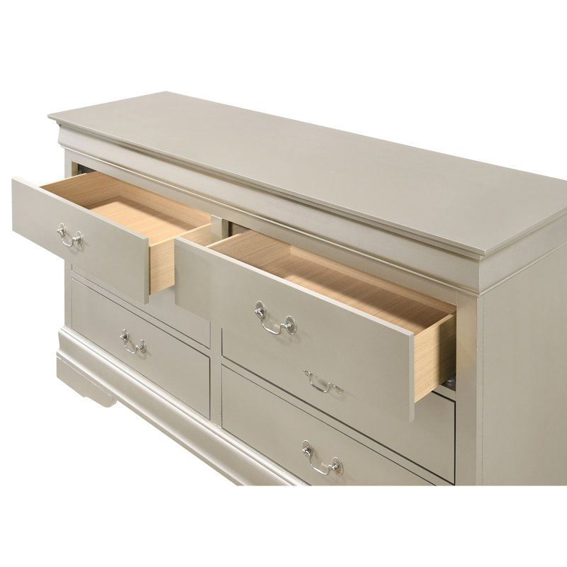 Commode Louisphillipe, champagne argenté, Champagne