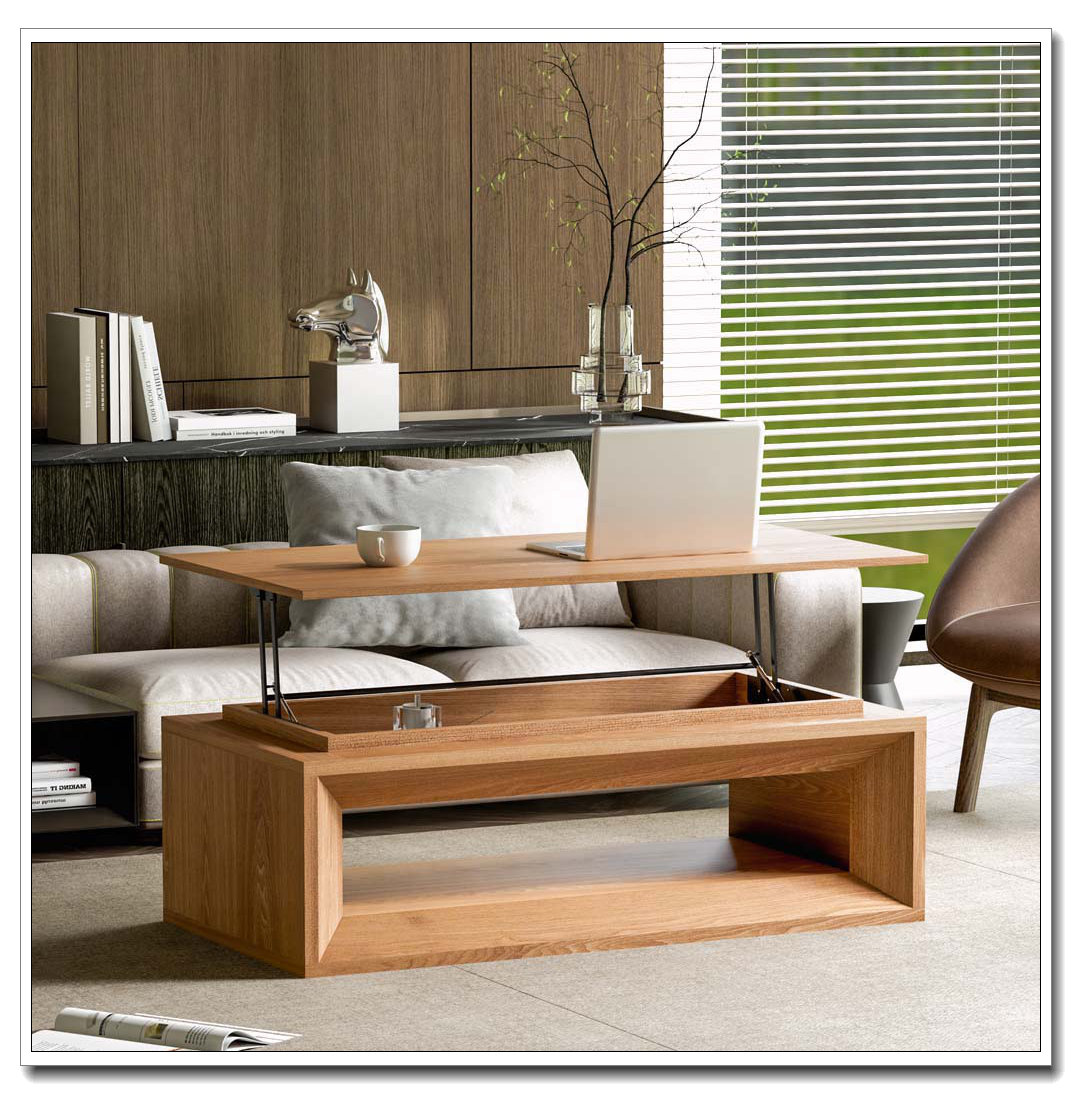 Latitude Run® 43.3'' Lift Top Rectangle Coffee Table with Storage ...