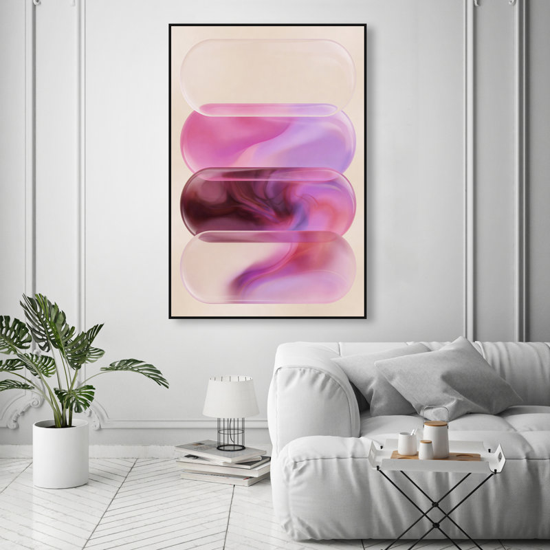 Clear Rose Print by Oliver Gal, 31"H x 21"W, Black Floater Frame