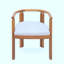 Ensemble de 2 fauteuils club en bois avec coussin moelleux et pieds robustes