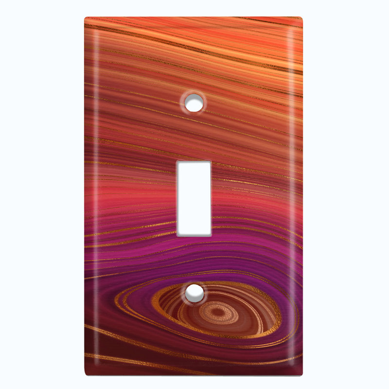 Patterned 1 - Gang Toggle Light Switch Standard Wall Plate