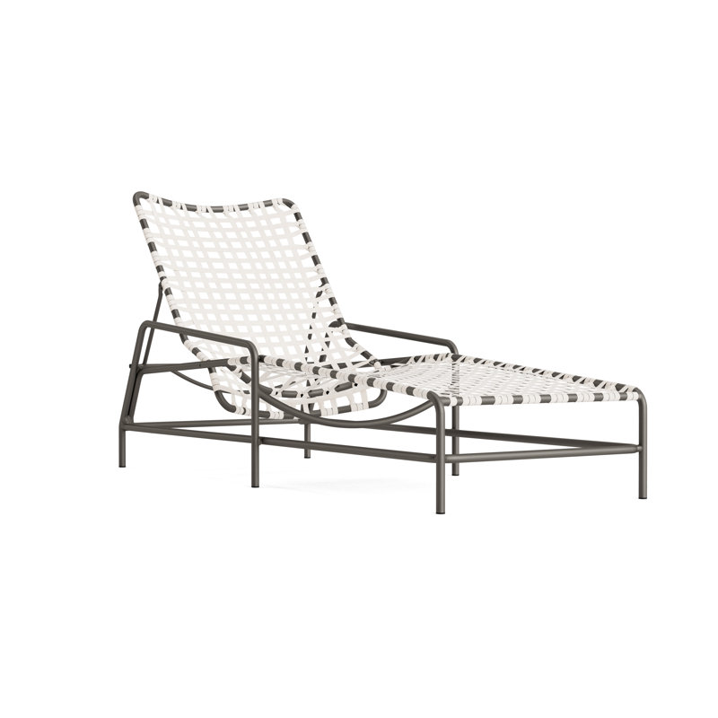 Kantan Outdoor Chaise Lounge, White/Mica