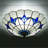 3-Light Tiffany Ceiling Light 15.7"
