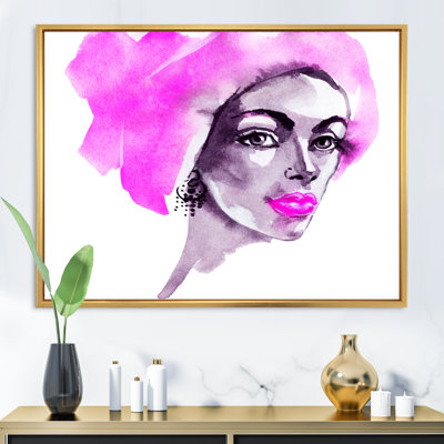 Portrait de femme afro-américaine - peinture sur toile