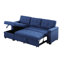 Canapé-lit modulaire réversible en lin bleu avec chaise de rangement l 84 po Jardin-1619455076