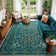  Floral Washable Rugs Non-Slip Ultra-Thin Soft Area Rug Vintage Botanical Print Carpet