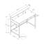 Bureau station debout pour bureau à domicile, l 48 po, stratifié gris, métal noir, espace de rangement supplémentaire, bureau de 48 po, tablettes-1434043749