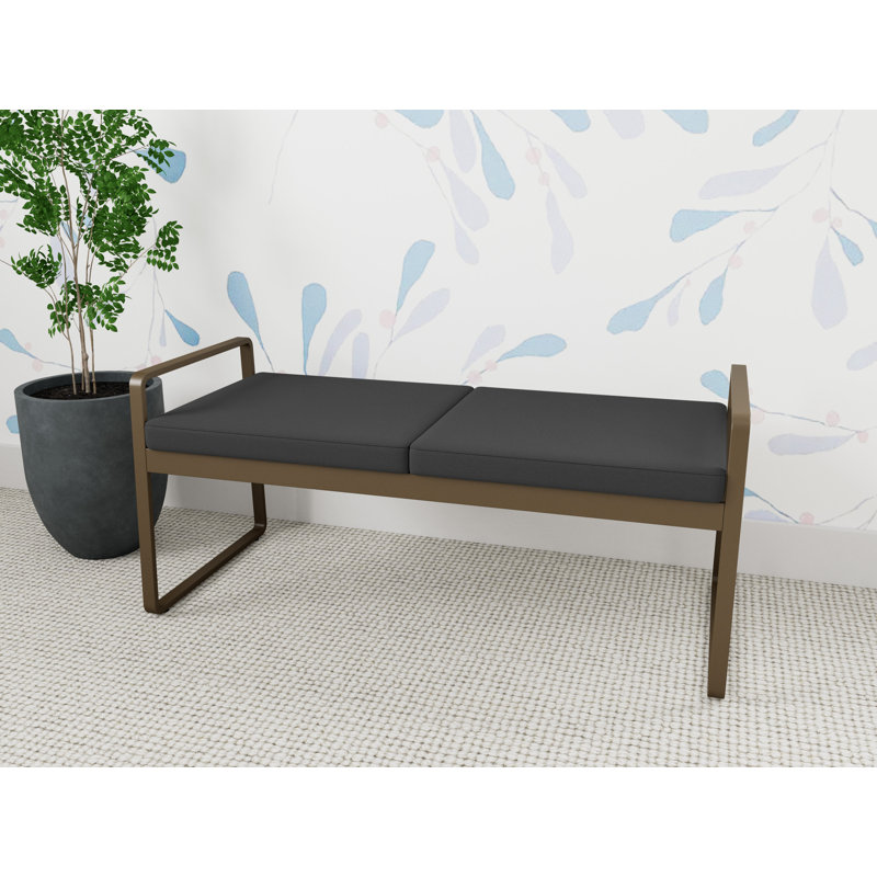 Banc en métal Gansett, Bronze, Caliente Adler - tissu de designer