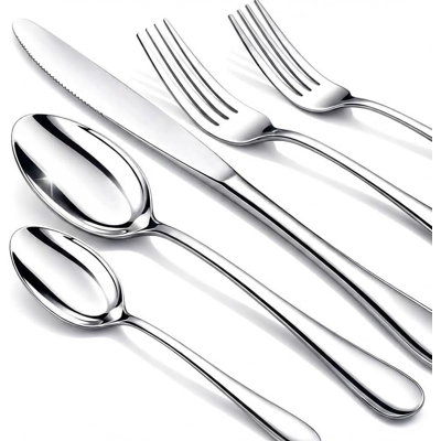 Silverware Set, 40 Piece Stainless Steel Cutlery Sets for 8