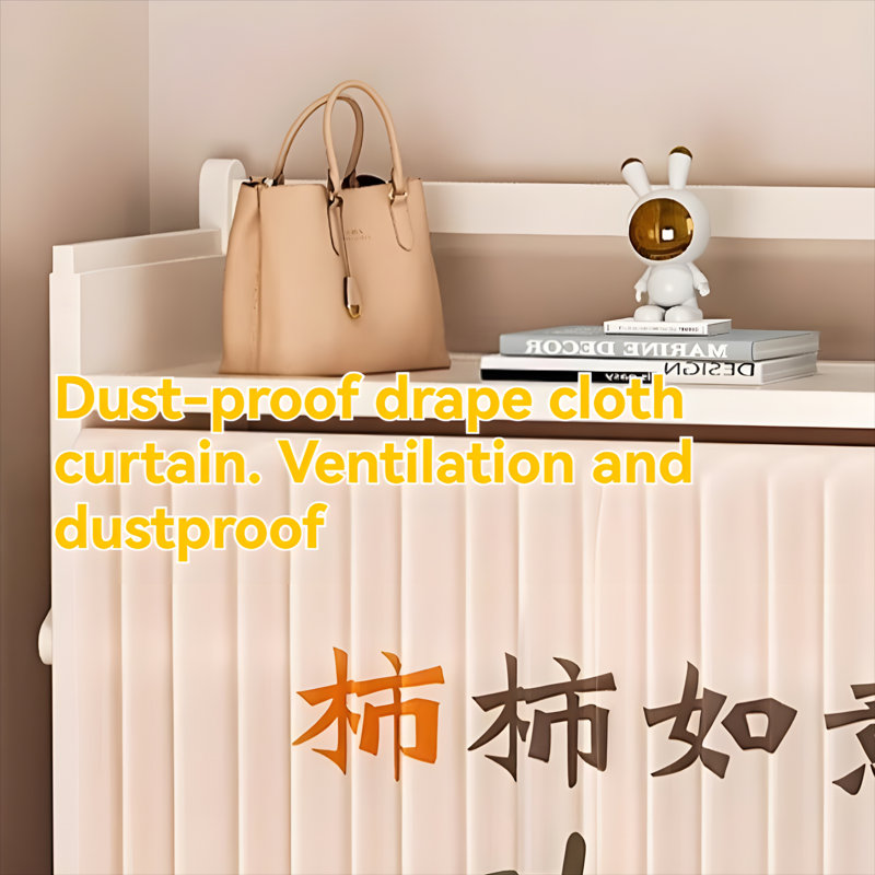Multi-Layer Foldable Dustproof Shoe Cabinet For Home/Dormitory - Space-Saving Bamboo Storage Shelf