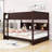 Queen Over Queen Bunk Bed With Built-In Storage Shelves And Charging Station,Ladder-915277160