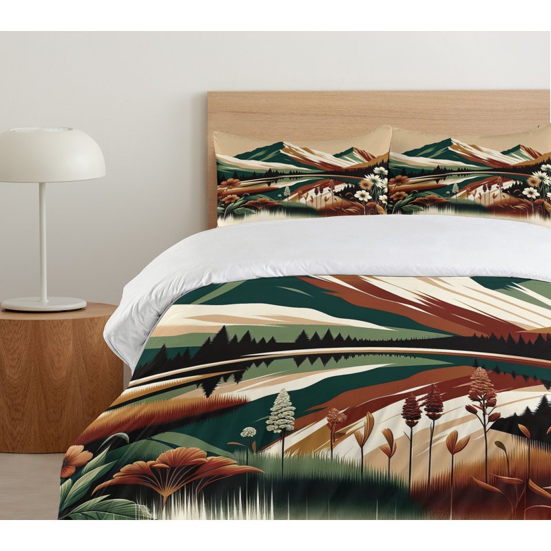 Lake Duvet Cover, California King Duvet Cover + 2 Standard Shams