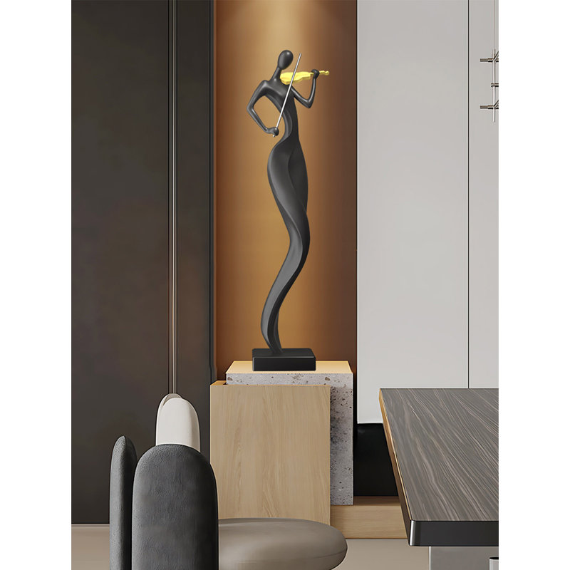 Ornement figurine d'art abstrait italien en résine