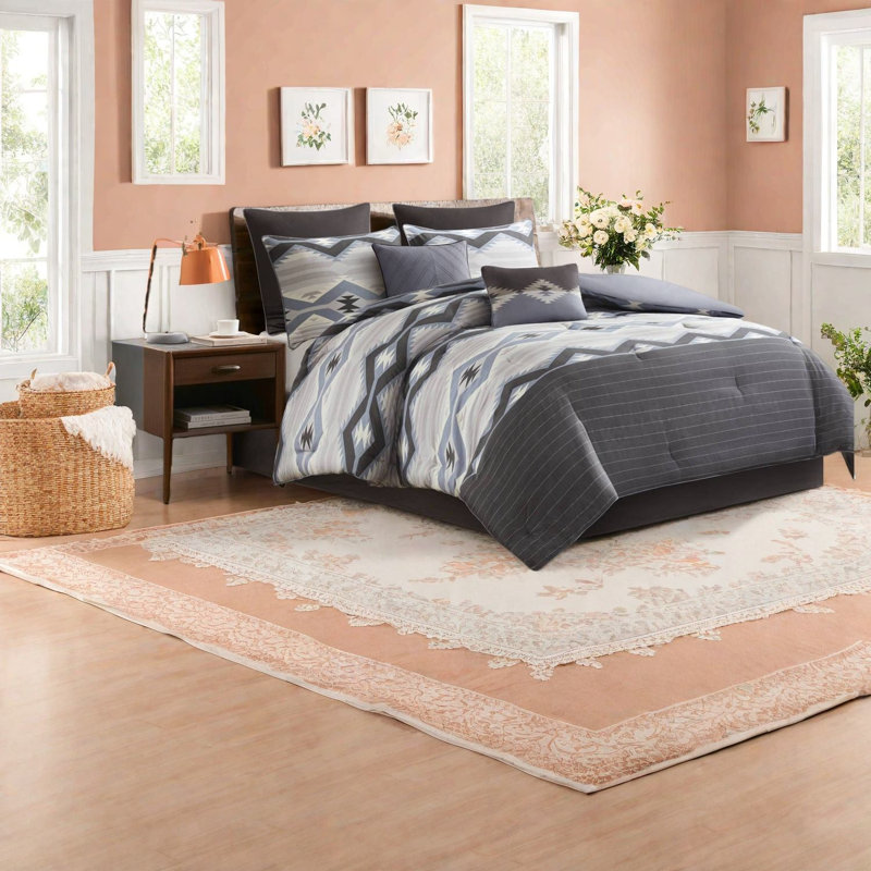 Piece Cal King Bedding Sets, Polyester Rustic Modern Home Style