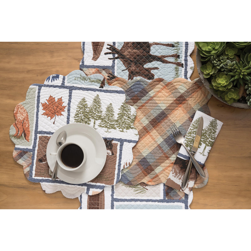 No Pattern And Not Solid Colour Cotton Blend Table Runner