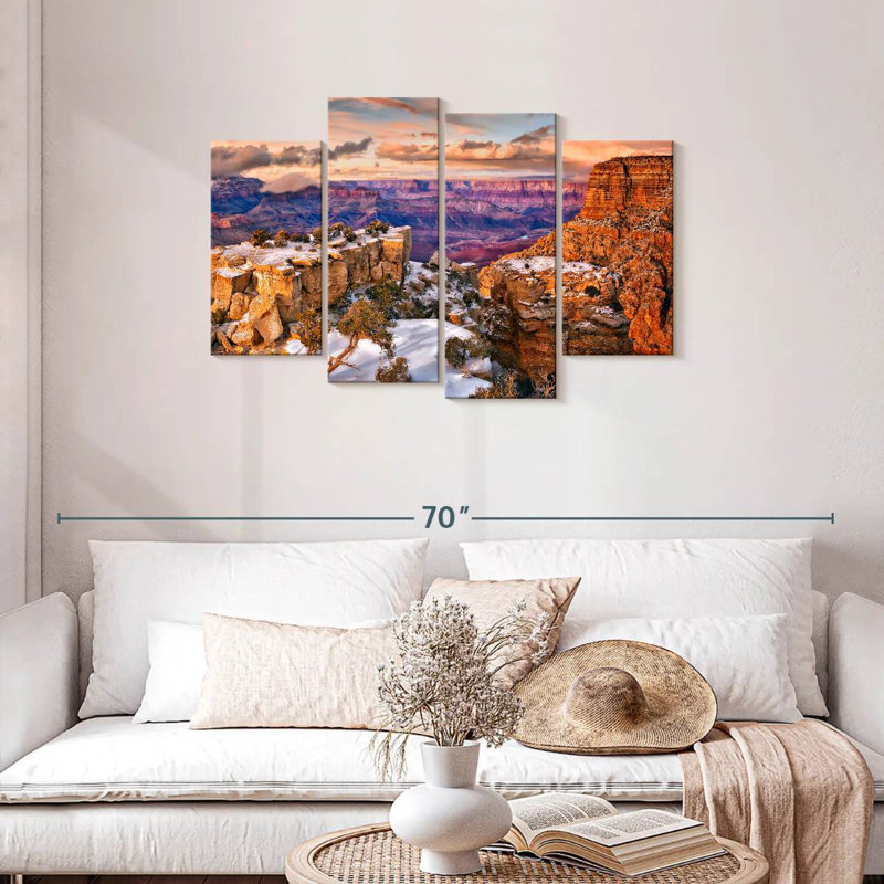 Alvord Snowy Grand Canyon V, H 27 po x l 43 po