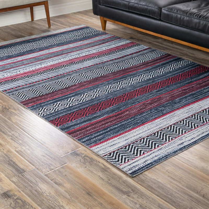 Noelani Striped Indoor Rug, Rectangle 6'1" x 9'