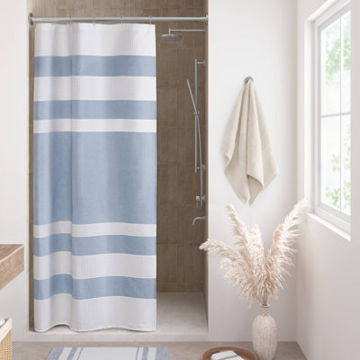 Spa Waffle Shower Curtain with 3M Treatment