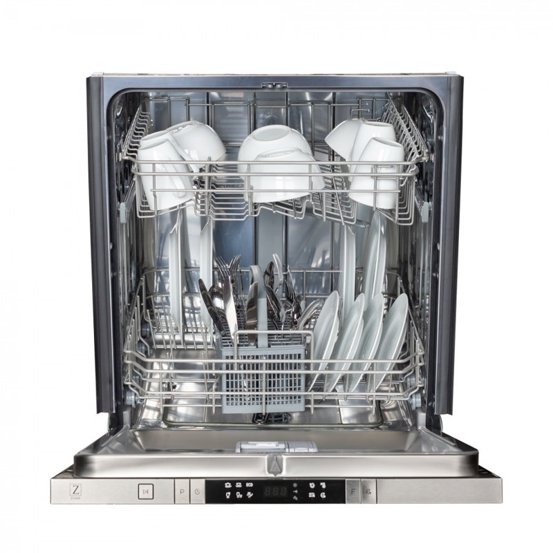 ZLINE 24 in. Fingerprint Resistant Control Dishwasher with Stainless Steel Tub and Style Handle, 52dBa