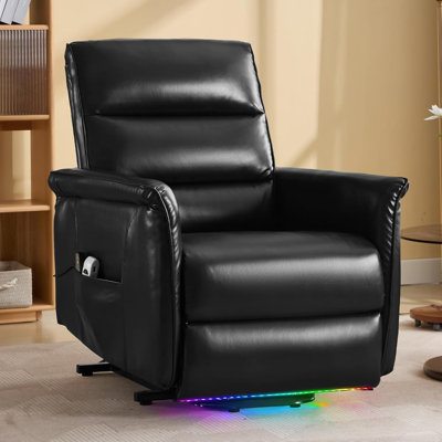 Fauteuil inclinable Power Lift pour personnes âgées avec lumières DEL et chaleur de massage