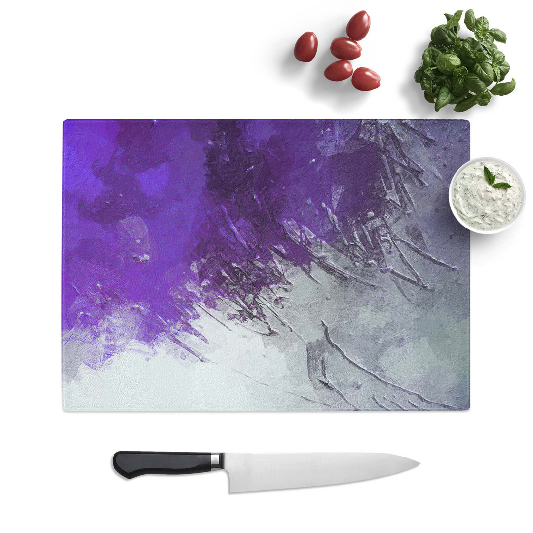 Tempered Glass Paint Strokes Chopping Board