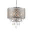 Luminaire suspendu en cristal Adarious, 4 lumières, avec abat-jour tambour perlé en cristal-1606576169-1593996477