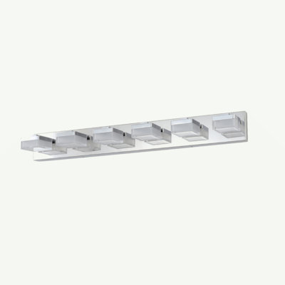 Luminaire de meuble-lavabo moderne à DEL chromé à 6 lumières pour salle de bain et tables de maquillage