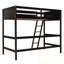 Lit mezzanine simple en bois avec échelle-1998462799
