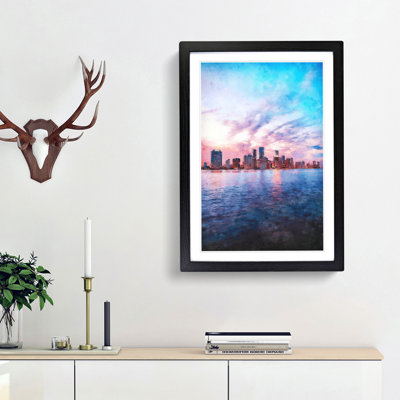 Miami Florida Skyline - Picture Frame Painting Print
