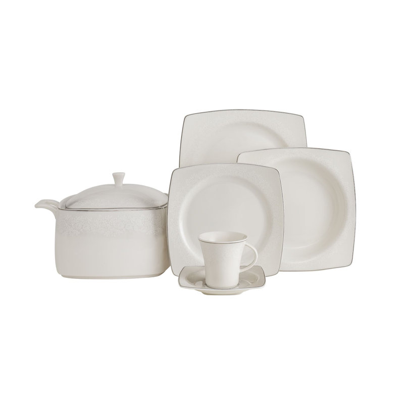 Porcelain China Dinnerware Set 85 Piece - Service for 12