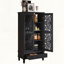 Rustic Black Tall Storage Cabinet-304457187