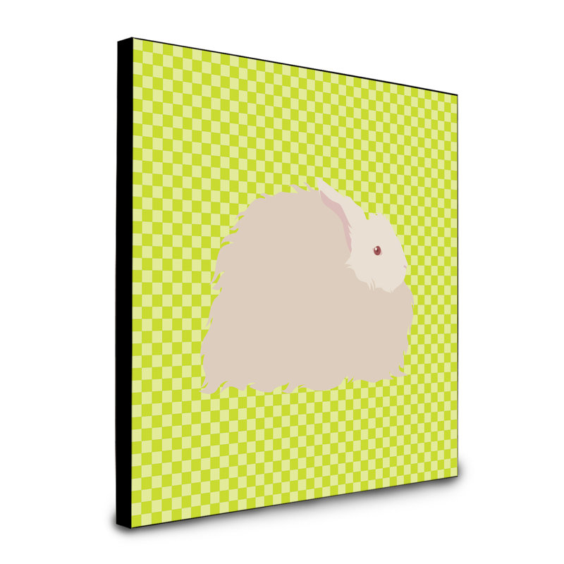 « moelleux angora lapin », art encadré Maillard, Vert