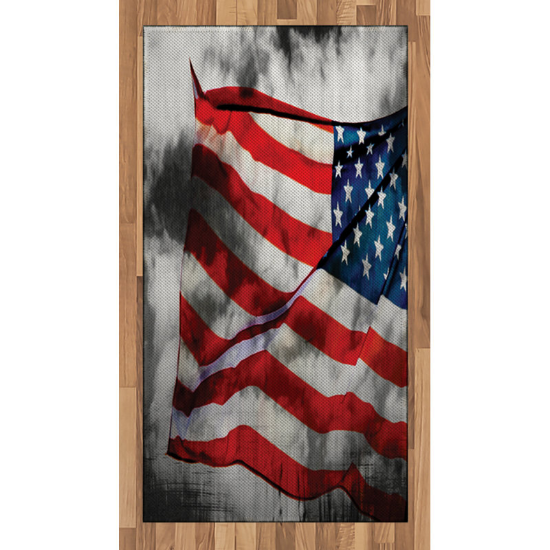 Tapis décoratif en polyester à haute densité à longs fils American, Rectangle 2 pi 7 po x 5 pi