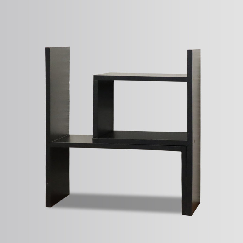 Rotatable Black Desktop Organizer Shelf, Black