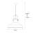 Modern Chandelier Light Fixture, Adjustable Height, 53.1 x 53.1 x 52.8 inches | Metal Body, White Finish | E27 Socket, Max 40W, IP20 | Glam & Scandinavian Design for Living Room, Dining Room, & Home Decor-864056181