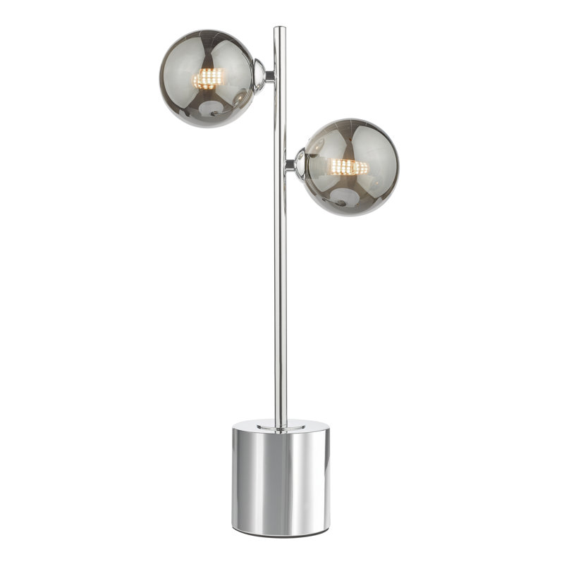 Metal Table Lamp Lamp, Chrome, 48 cm H x 22 cm W x 31 cm D