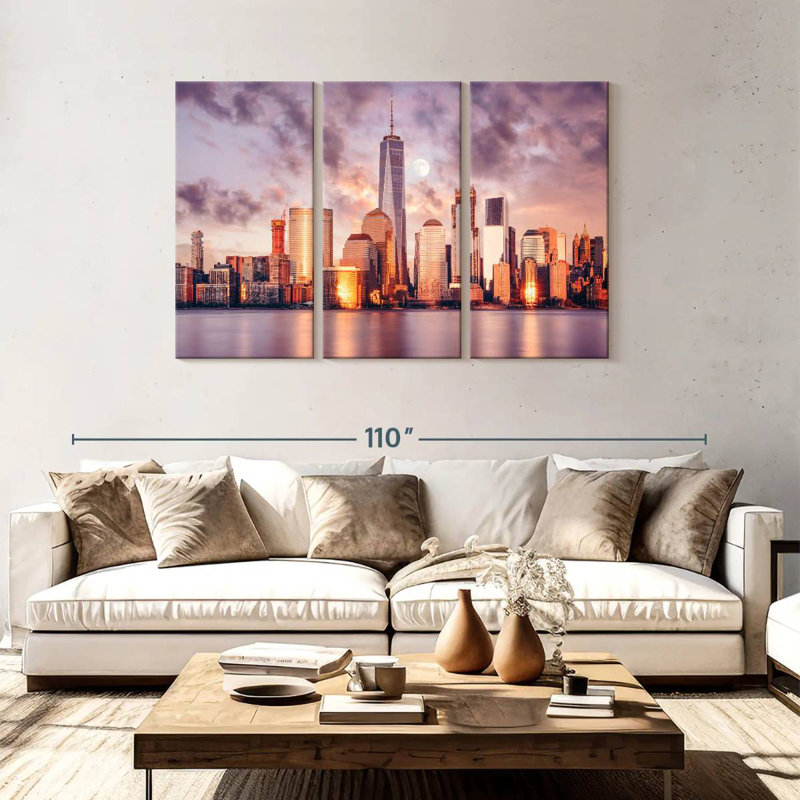 Sebbie NYC Spring Sunset, H 48 po x l 74 po