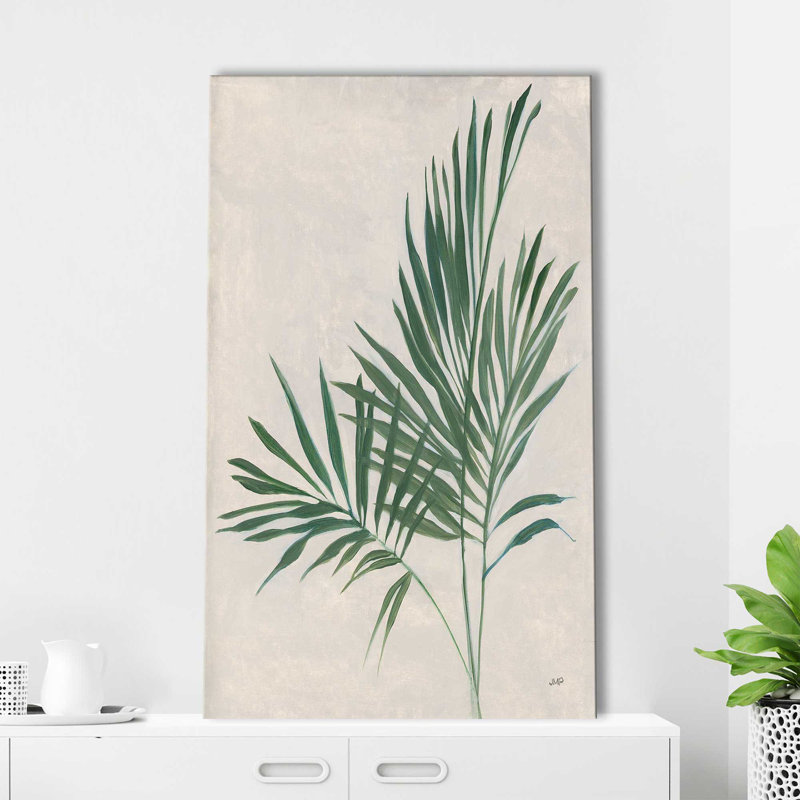 Palmier botanique IV - Peinture, L 18 po x H 30 po, Toile tendue