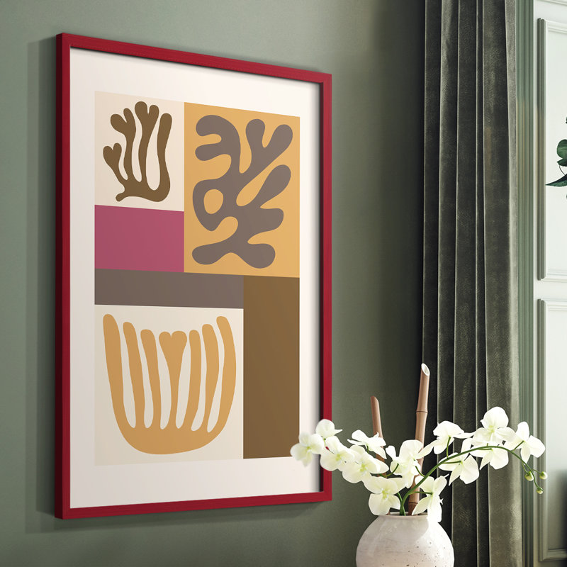 Matisse CCLV III, reproduction encadrée - bois massif, H 14 po x l 11 po, Noir