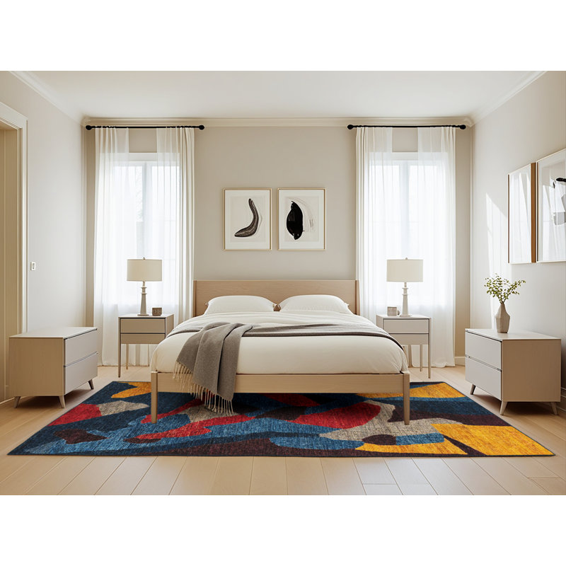 Tapis abstrait moderne 4264, Rectangle de 5 pi x 8 pi