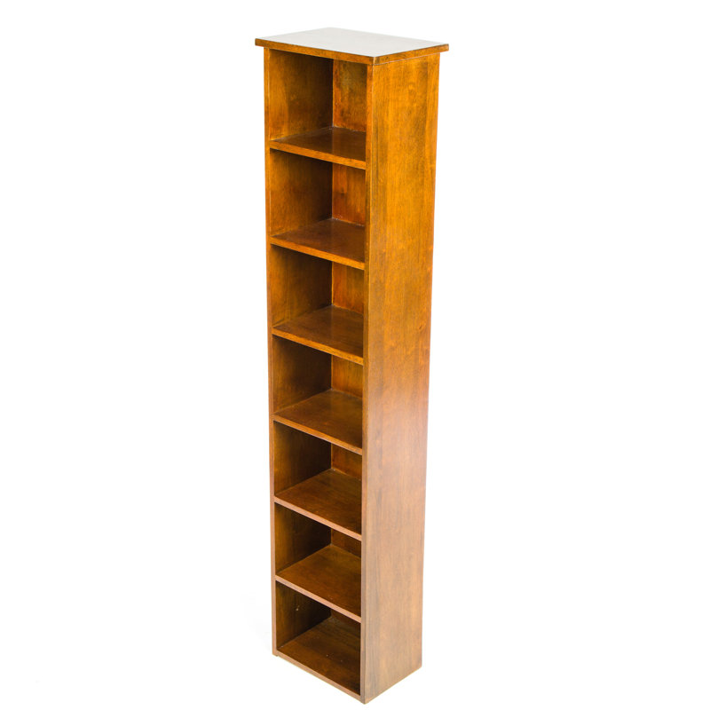 Accent Solid Wood 115cm H Media Shelves, Dark Wood