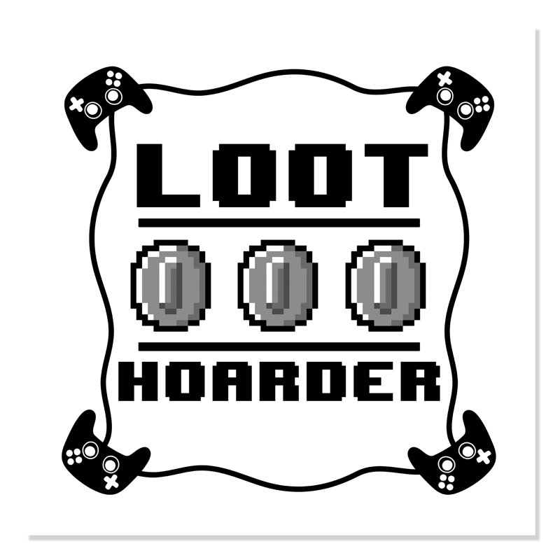 Impression sur papier Loot Hoarder Kids, H 31 po x l 31 po x P 1 po, Papier