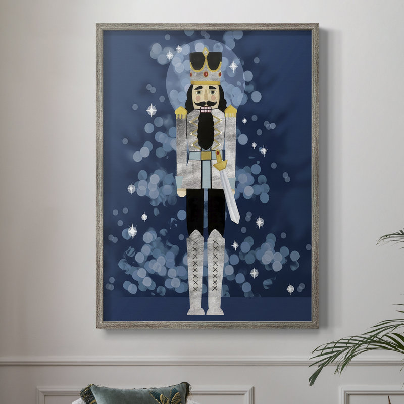 Casse-noisette disco I, reproduction encadrée - bois massif, H 11 po x l 9 po