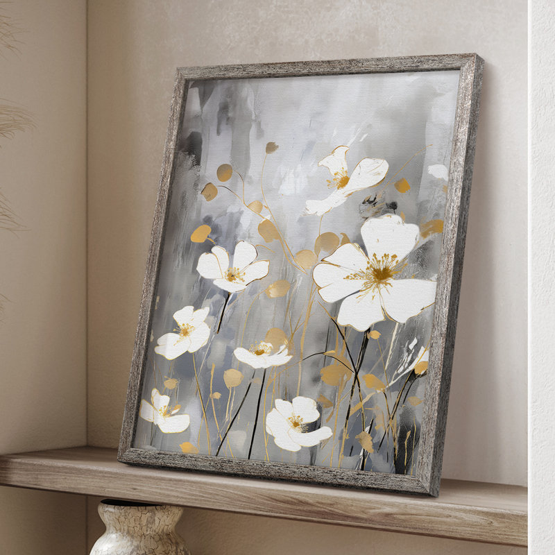 Reproduction encadrée FLORAL Series CDVII - bois massif, H 11 po x l 9 po