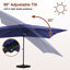 Parasol en porte-à-faux rectangulaire avec haut-parleur Bluetooth 13 'x 10' Mytchell-293583627-306349392